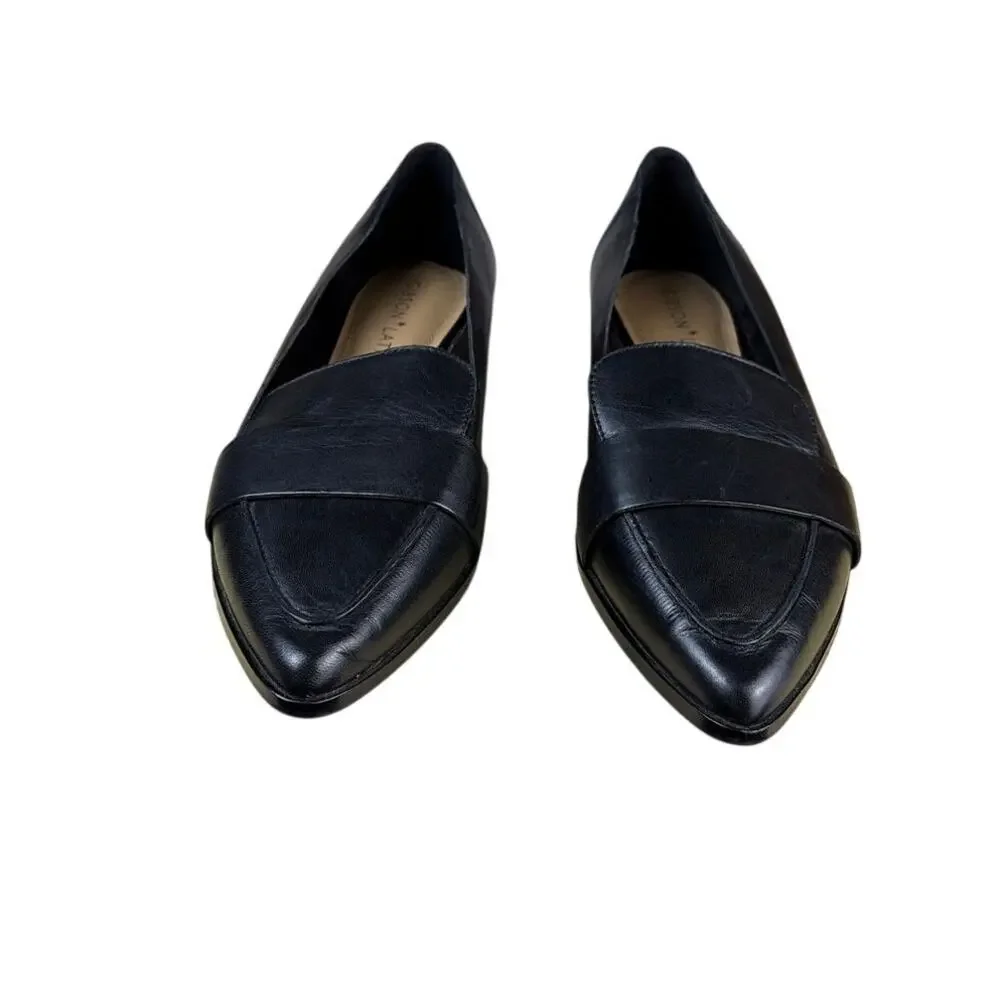 Gibson Latimer Black Leather Pointed Toe Loafers Womens 9.5 Office